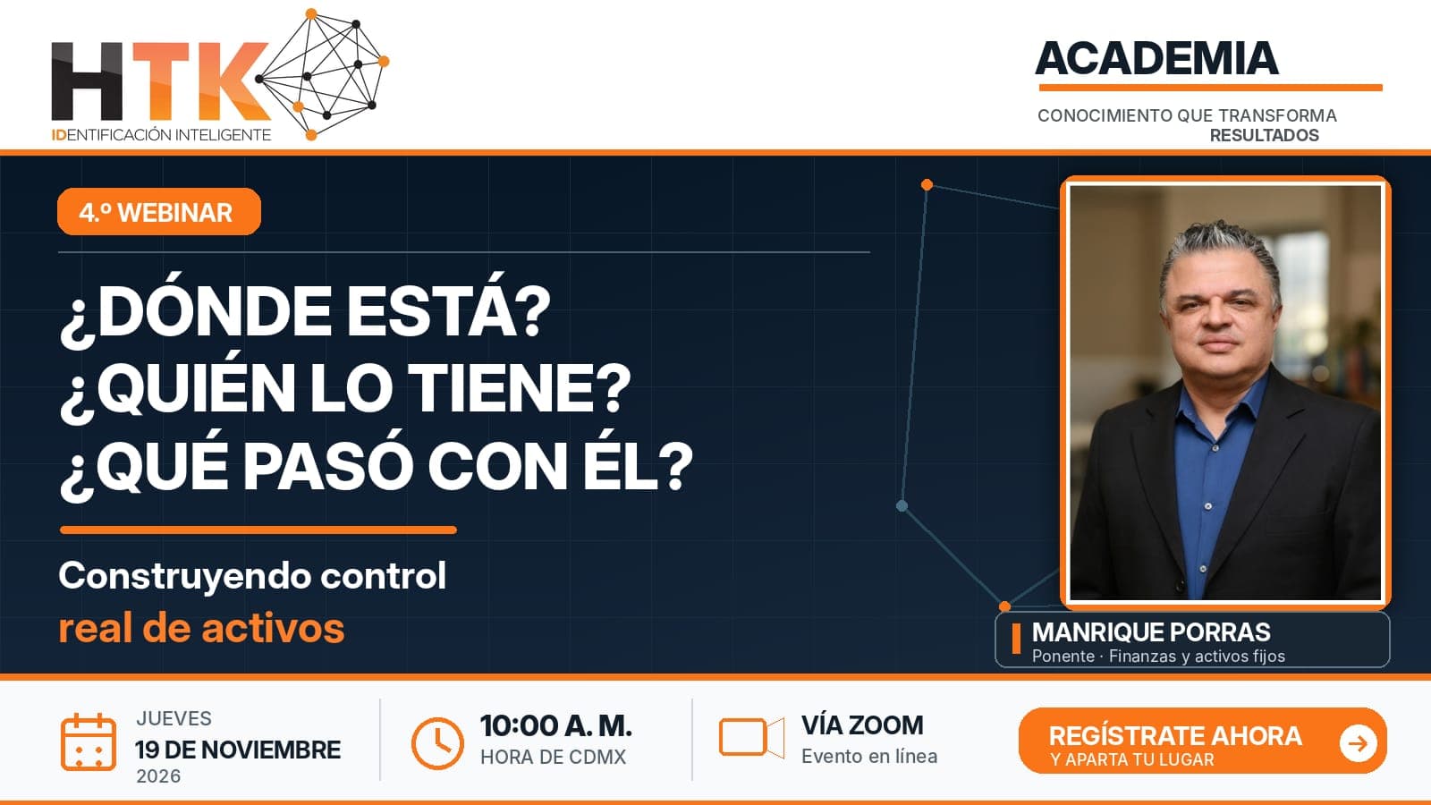 Manrique Porras, ponente del webinar